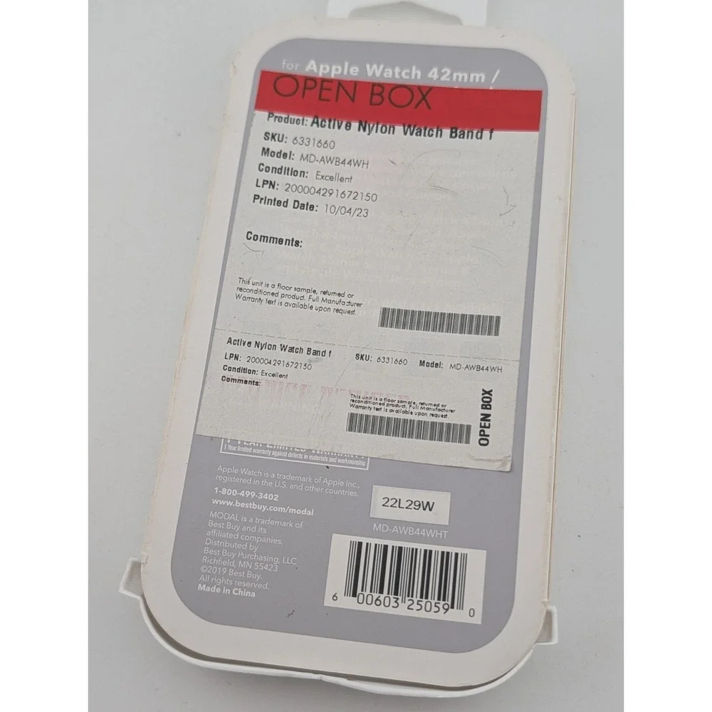 Modal Active Nylon Band Watch Strap for Apple Watch 45mm 44mm 42mm 8 7 6 5 Gray